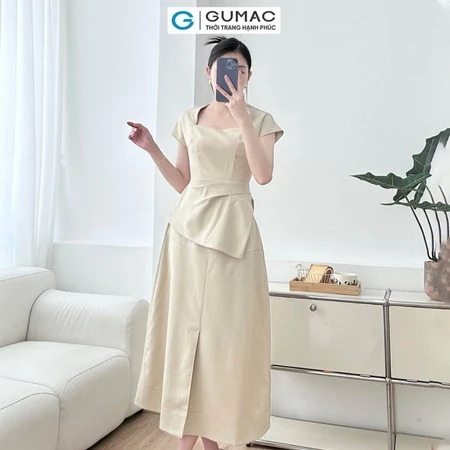 Set lẻ Áo peplum xếp tùng thời trang GUMAC AE08060 - Chân váy xòe thời trang GUMAC VE080